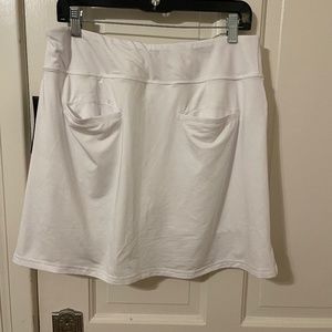 Ultimate Knit Golf/ Tennis Skort White Attached Shorts L